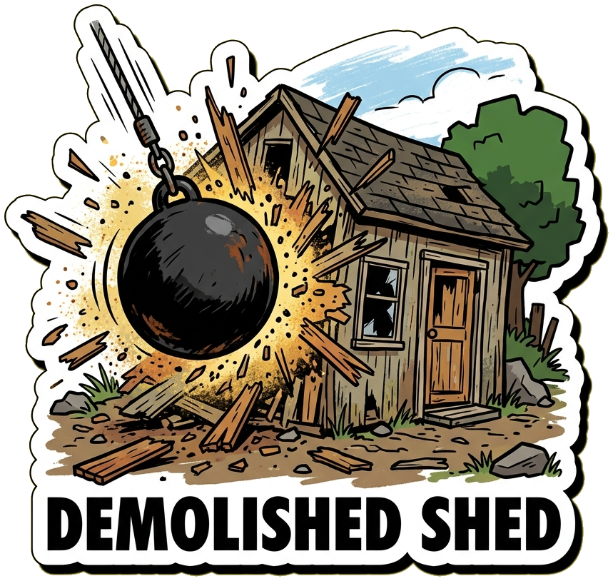 Demolished Shed Master Illustration